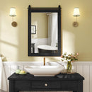 Rustic Wood Frame Barn Door Style Farmhouse Wall Mirror by LJGDeals