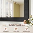 Rustic Wood Frame Barn Door Style Farmhouse Wall Mirror by LJGDeals