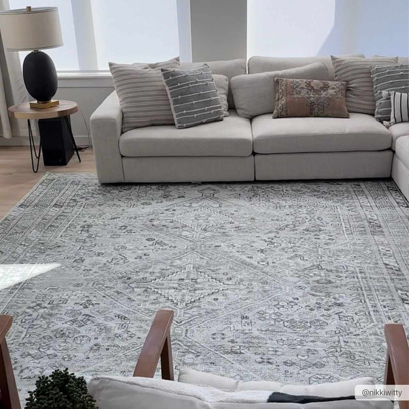 Barny Cream & Sage Washable Rug