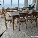 Barny Tan Flat Pile Washable Area Rug