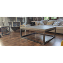 Barocco Acheron Design Modern Coffee Table With Metal Legs -(W)31.5" (L)20" (H)12"