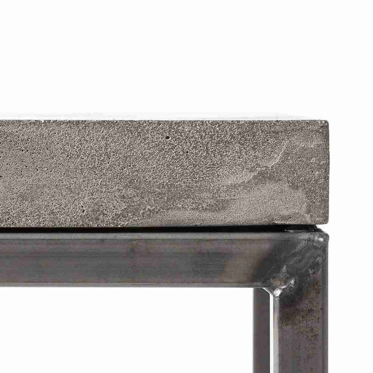 Barocco Acheron Design Modern Coffee Table With Metal Legs - (W)39.5" (L)31.5" (H)12"