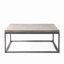 Barocco Acheron Design Modern Coffee Table With Metal Legs -(W)31.5" (L)20" (H)12"