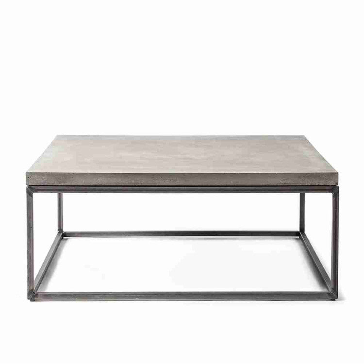 Barocco Acheron Design Modern Coffee Table With Metal Legs -(W)31.5" (L)31.5" (H)12"