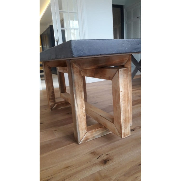 Lightweight Concrete Rectangular Dining Table 47 by 138 Inches Modern Industrial, photo 21 of 32