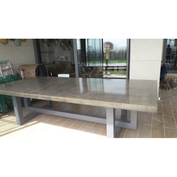 Lightweight Concrete Rectangular Dining Table 39x79 Handcrafted with Glass Fiber Reinforced, photo 2 of 32