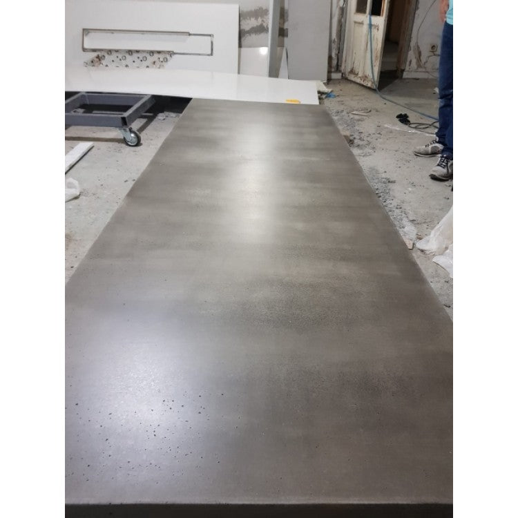 Lightweight Concrete Rectangular Dining Table 47 by 138 Inches Modern Industrial, photo 8 of 32