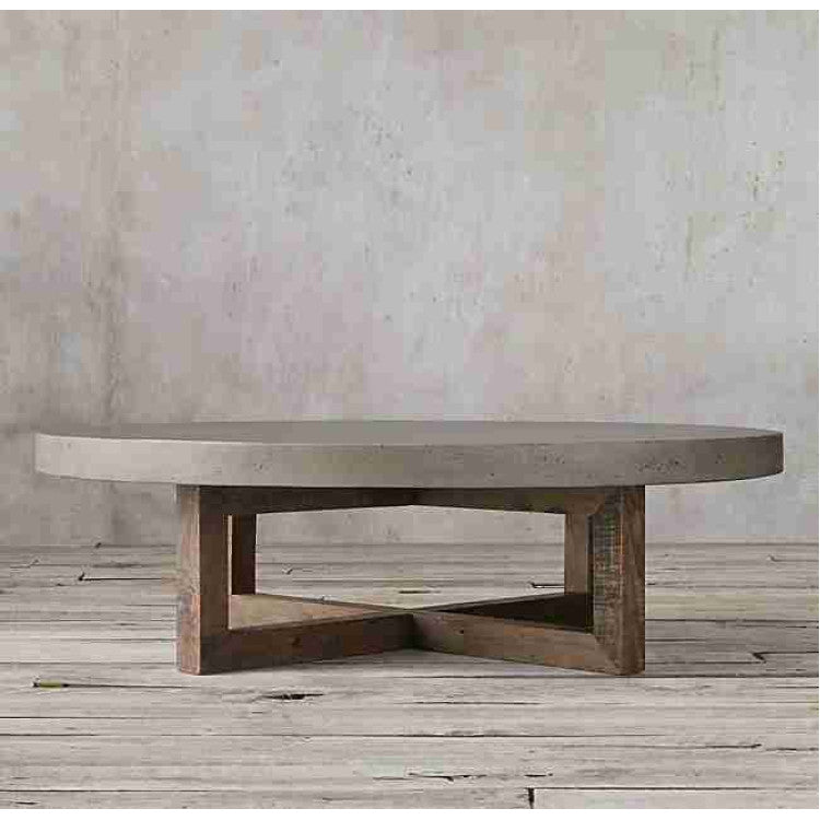 Barocco Aesgaard Round Concrete Coffee Table - (D)39.5" (H)16"