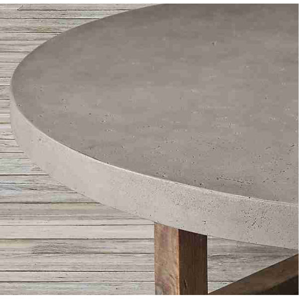Concrete Round Coffee Table 39.5 Inch Diameter - Lightweight Glass Fiber Reinforced, photo 2 of 5