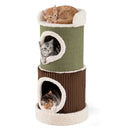Barrel Cat House with Top Perch & Double Condos and Stable Base Modern by LJGDeals