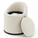 Barrel Chair with Storage 360¬∞ Swivel Upholstered Vanity Chair by LJGDeals
