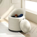 Barrel Chair with Storage 360¬∞ Swivel Upholstered Vanity Chair by LJGDeals
