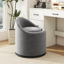 Barrel Chair with Storage 360¬∞ Swivel Upholstered Vanity Chair