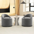 Barrel Chair with Storage 360¬∞ Swivel Upholstered Vanity Chair by LJGDeals
