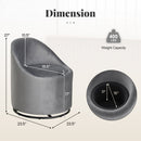 Barrel Chair with Storage 360¬∞ Swivel Upholstered Vanity Chair