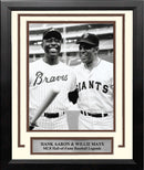Hank Aaron and Willie Mays 8" x 10" Framed Baseball Legends Photo by Dynasty Sports & Framing