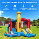 Baseball Themed Inflatable Bounce House with Ball Pit and Ocean Balls with 735W Blower by LJGDeals