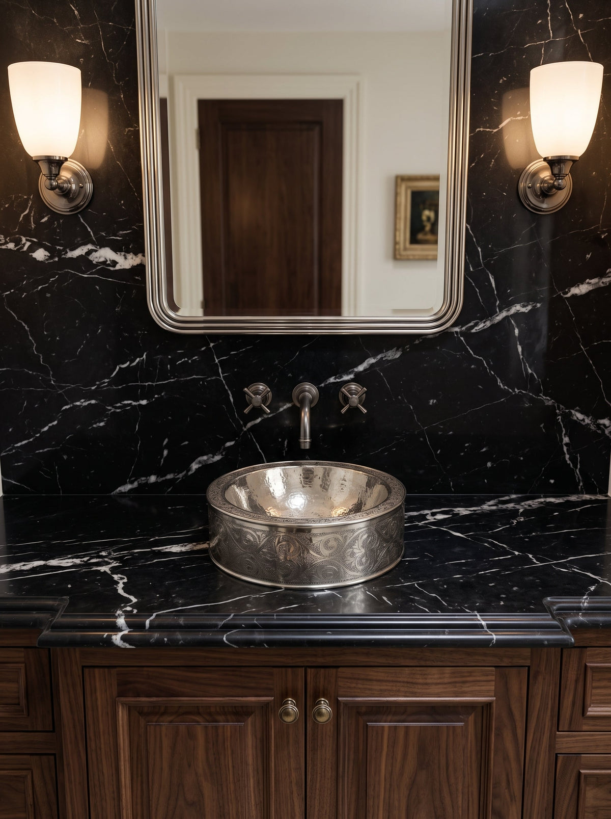 Silver Brass Bathroom Sink, photo 2 of 8