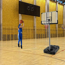Basketball Hoop with 5.4-6.6FT Adjustable Height and 50 Inch Backboard-Black by LJGDeals