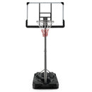 Basketball Hoop with 5.4-6.6FT Adjustable Height and 50 Inch Backboard-Black by LJGDeals