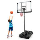 Basketball Hoop with 5.4-6.6FT Adjustable Height and 50 Inch Backboard-Black by LJGDeals