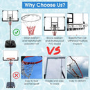 Basketball Hoop with 5.4-6.6FT Adjustable Height and 50 Inch Backboard-Black by LJGDeals