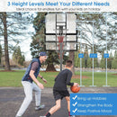 Basketball Hoop with 5.4-6.6FT Adjustable Height and 50 Inch Backboard-Black by LJGDeals