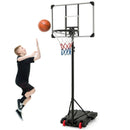 5.8-6.8 FT Basketball Hoop Height Adjustable Basketball System with Wheels and Fillable Base by LJGDeals