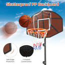 Basketball Hoop 5.6-6.5 FT Height Adjustable for Kids with Shatterproof Backboard by LJGDeals