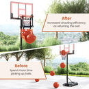 Basketball Return Attachment with 4 Tool-Free Detachable Hooks (Fit 18 Inch Rims) by LJGDeals