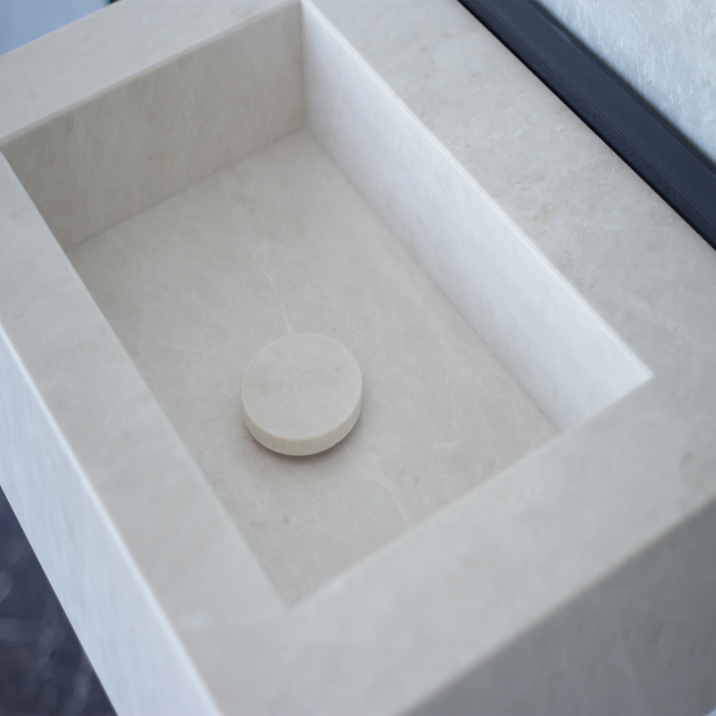 Light Pearl Marble Sink - Handcrafted Premium Artisan Finish, photo 10 of 11