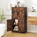 Bathroom Cabinet 43.5 inch Storage Cabinet with Doors and Adjustable Shelves by LJGDeals