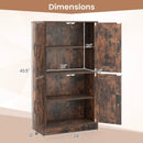 Bathroom Cabinet 43.5 inch Storage Cabinet with Doors and Adjustable Shelves by LJGDeals