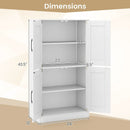 Bathroom Cabinet 43.5 inch Storage Cabinet with Doors and Adjustable Shelves by LJGDeals