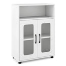 Bathroom Cabinet Freestanding Cabinet with 2 Doors and 3-Level Adjustable Shelf by DirectDeals