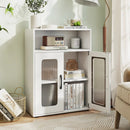 Bathroom Cabinet Freestanding Cabinet with 2 Doors and 3-Level Adjustable Shelf by DirectDeals
