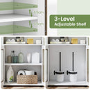 Bathroom Cabinet Freestanding Cabinet with 2 Doors and 3-Level Adjustable Shelf by LJGDeals