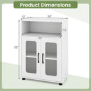 Bathroom Cabinet Freestanding Cabinet with 2 Doors and 3-Level Adjustable Shelf by LJGDeals