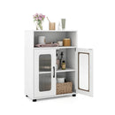 Bathroom Cabinet Freestanding Cabinet with 2 Doors and 3-Level Adjustable Shelf by LJGDeals