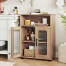 Bathroom Cabinet Freestanding Cabinet with 2 Doors and 3-Level Adjustable Shelf by DirectDeals