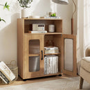 Bathroom Cabinet Freestanding Cabinet with 2 Doors and 3-Level Adjustable Shelf by LJGDeals