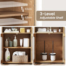 Bathroom Cabinet Freestanding Cabinet with 2 Doors and 3-Level Adjustable Shelf by LJGDeals