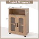 Bathroom Cabinet Freestanding Cabinet with 2 Doors and 3-Level Adjustable Shelf by LJGDeals