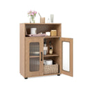 Bathroom Cabinet Freestanding Cabinet with 2 Doors and 3-Level Adjustable Shelf by LJGDeals