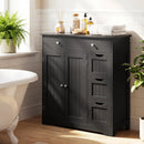 Bathroom Floor Cabinet with 4 Drawers and 2 Doors - White by LJGDeals