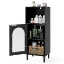 Bathroom Floor Cabinet with Adjustable Shelf and Glass Door by LJGDeals