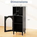 Bathroom Floor Cabinet with Adjustable Shelf and Glass Door by LJGDeals