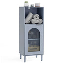 Bathroom Floor Cabinet with Adjustable Shelf and Glass Door by LJGDeals