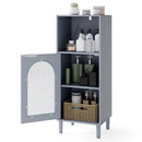 Bathroom Floor Cabinet with Adjustable Shelf and Glass Door by LJGDeals
