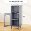 Bathroom Floor Cabinet with Adjustable Shelf and Glass Door by LJGDeals